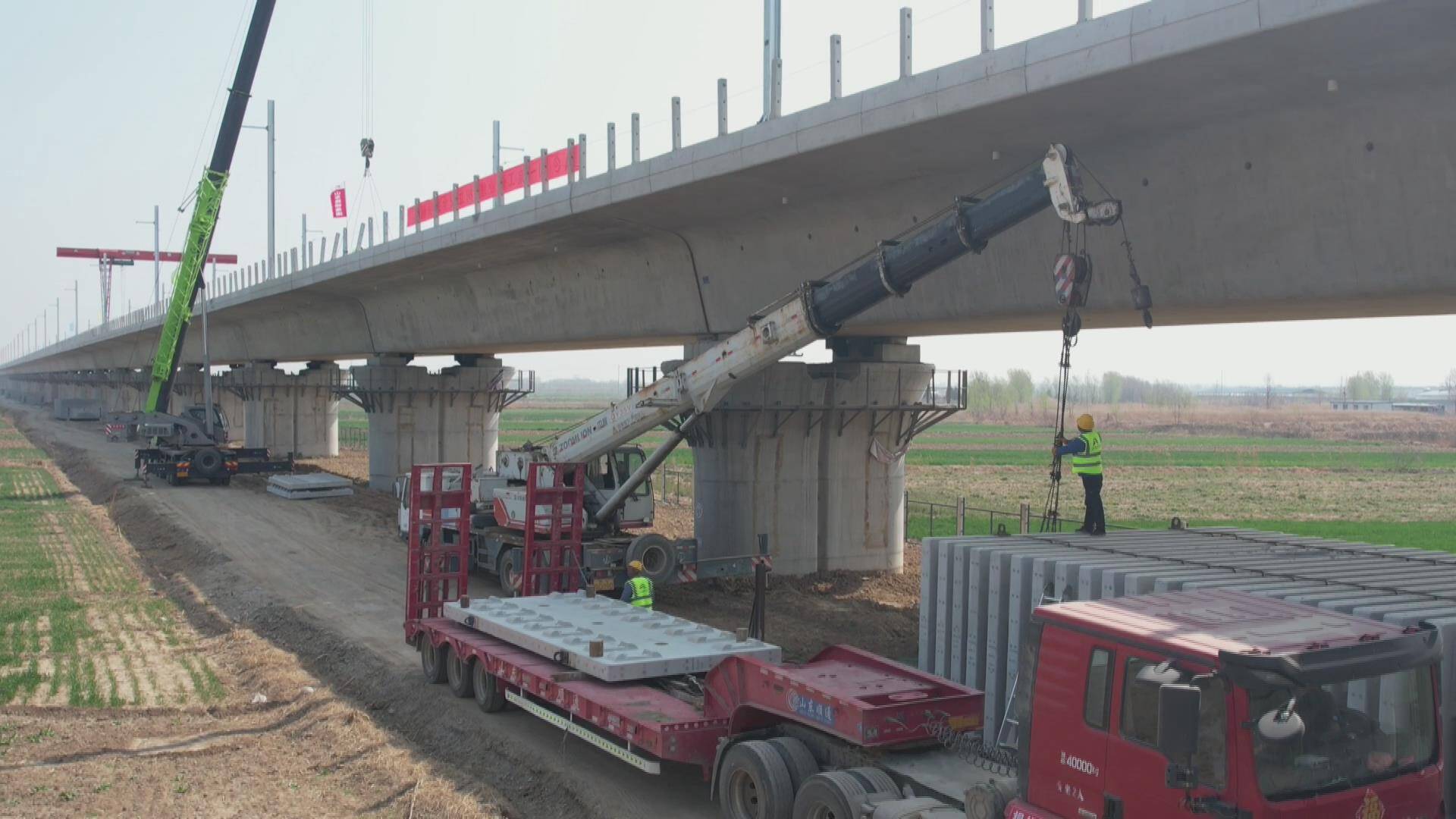 潍烟高铁昌邑段全力加快建设进度 预计6月底前完成无砟轨道施工