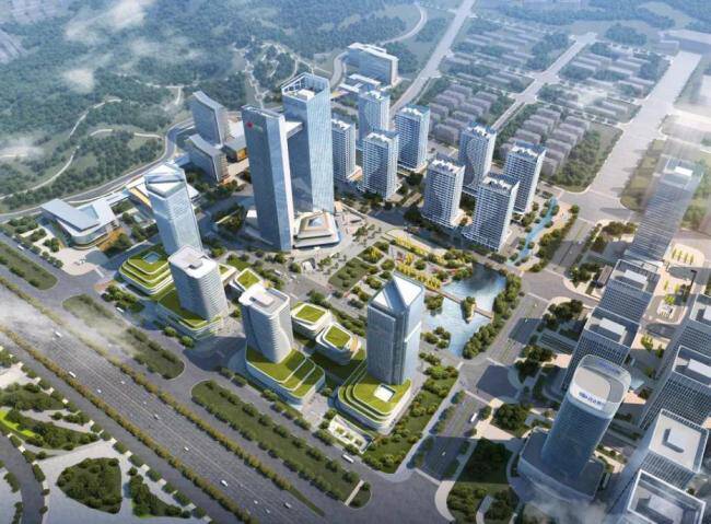 记者航拍带你看丨济南汉峪金谷b区最新建设进展