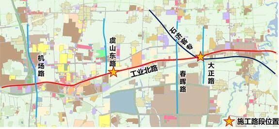 济南工业北路局部道路中央车道4月26日起封闭施工