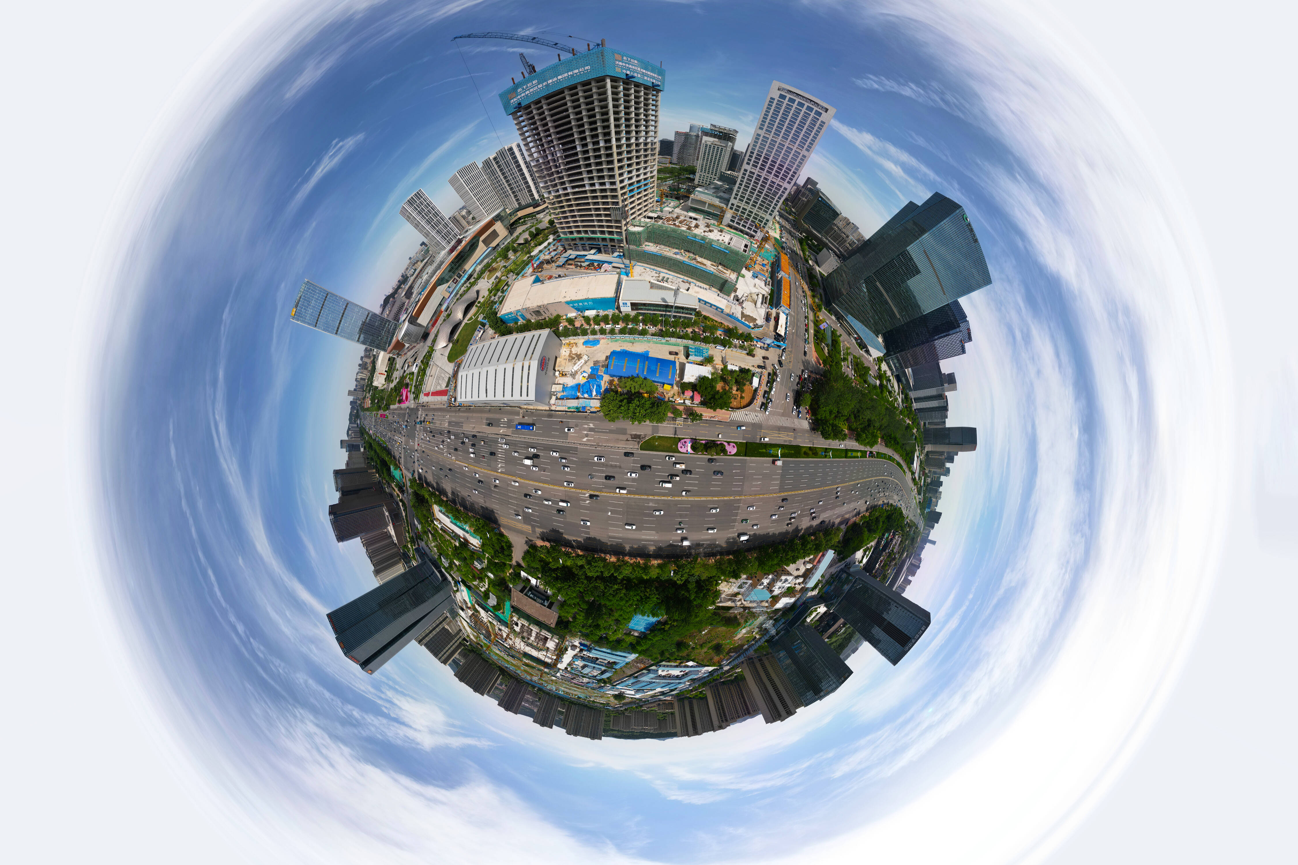 记者航拍带你看 济南超级城市综合体CBD中央广场最新进展