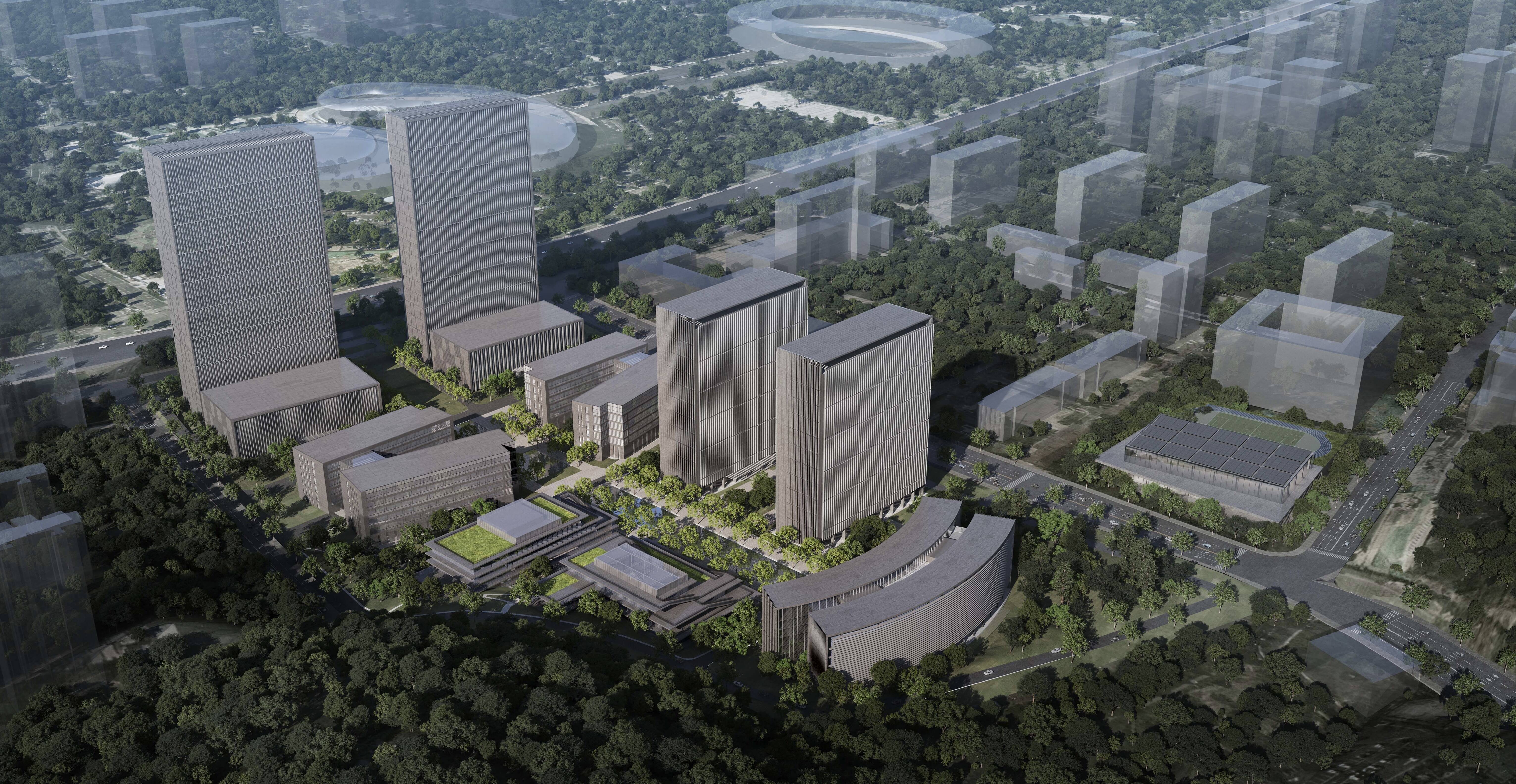 记者航拍带你看算谷浪潮科技园项目建设新进展