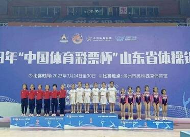 烟台格诺体操队在山东省体操锦标赛中荣获团体第一名