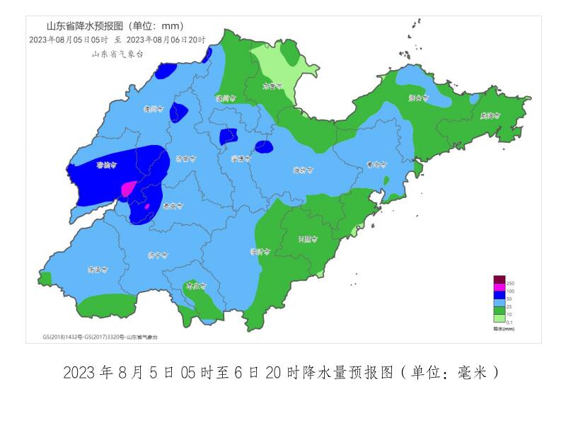 本周末魯西北和魯中地區局部有大暴雨，伴有雷電和8～10級雷雨大風！