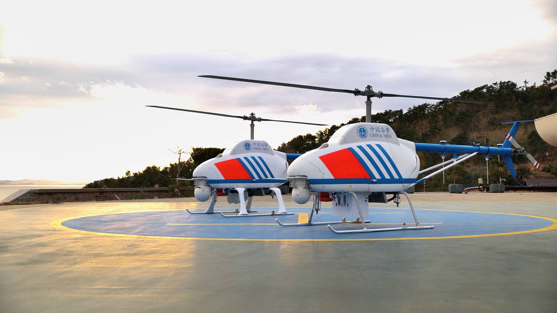 我国首批海事无人直升机列编山东威海