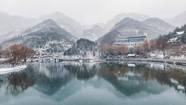 驚艷！潭溪山落雪美如畫