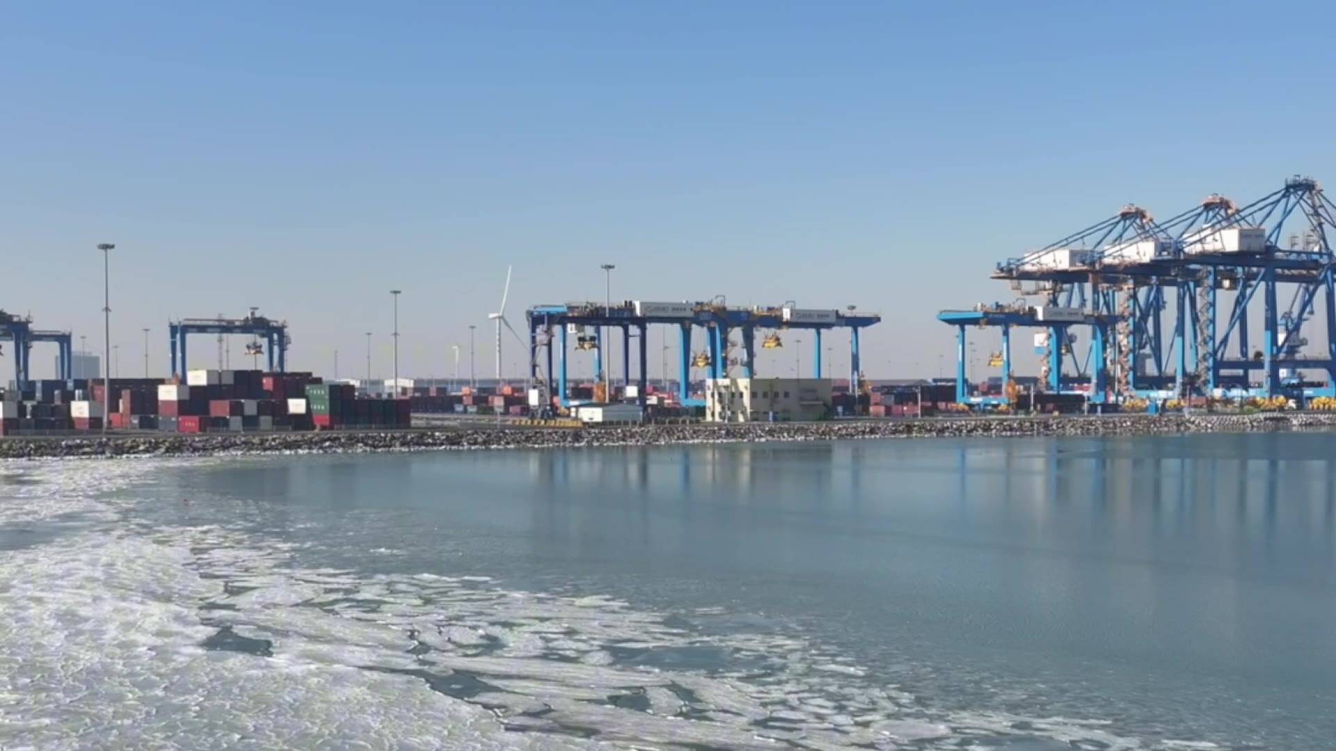 潍坊港的冬日海上世界美不胜收