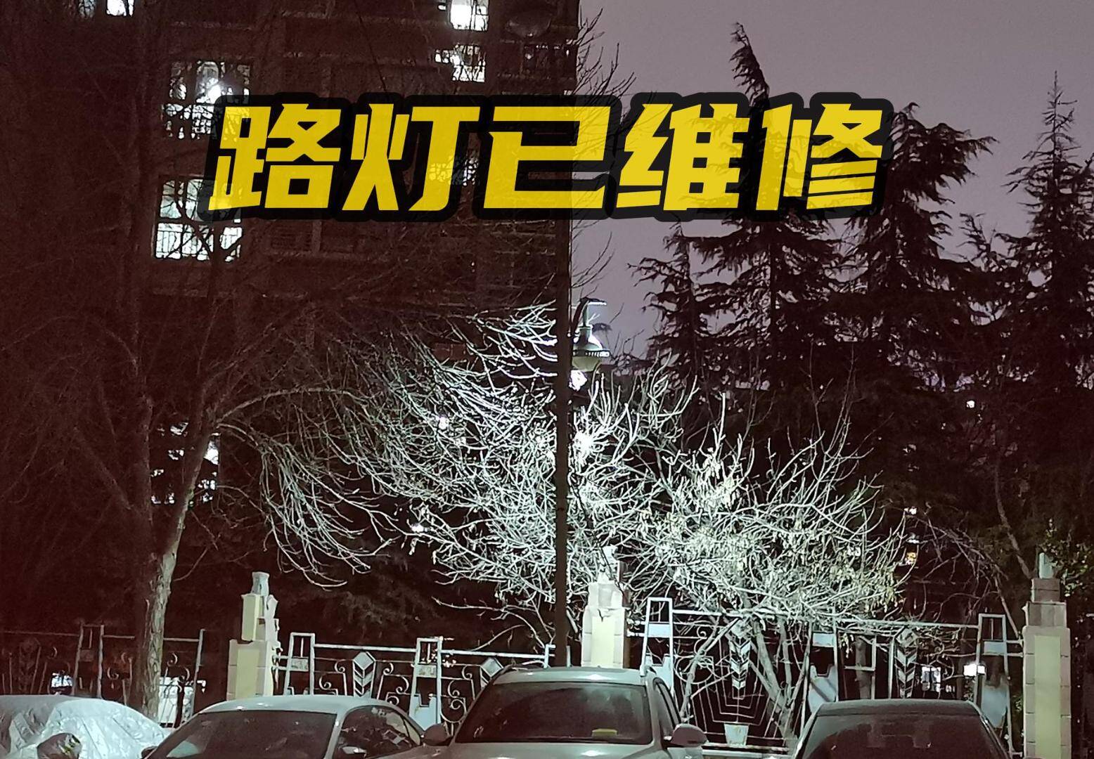 网络问政·办实事｜网友：小区路灯闪烁不停 街道：已协调物业维修