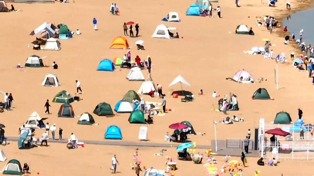 临沂河边“长满了”帐篷！沂河两岸已被市民游客“攻陷”