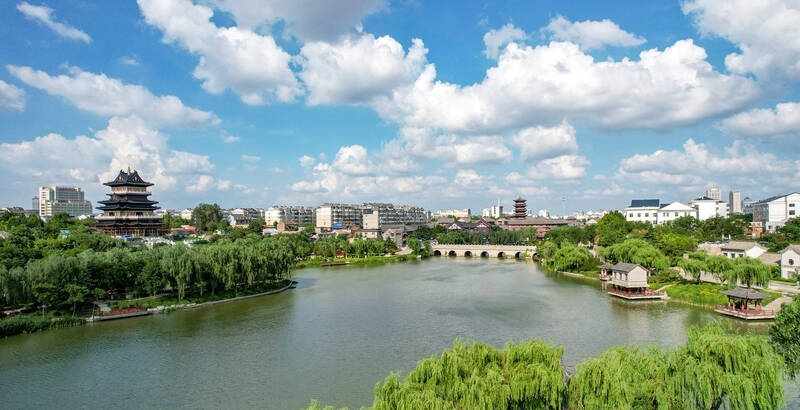 潍坊青州：初夏的南阳河，美成一幅油画