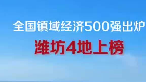 潍坊4镇入围2024镇域经济500强