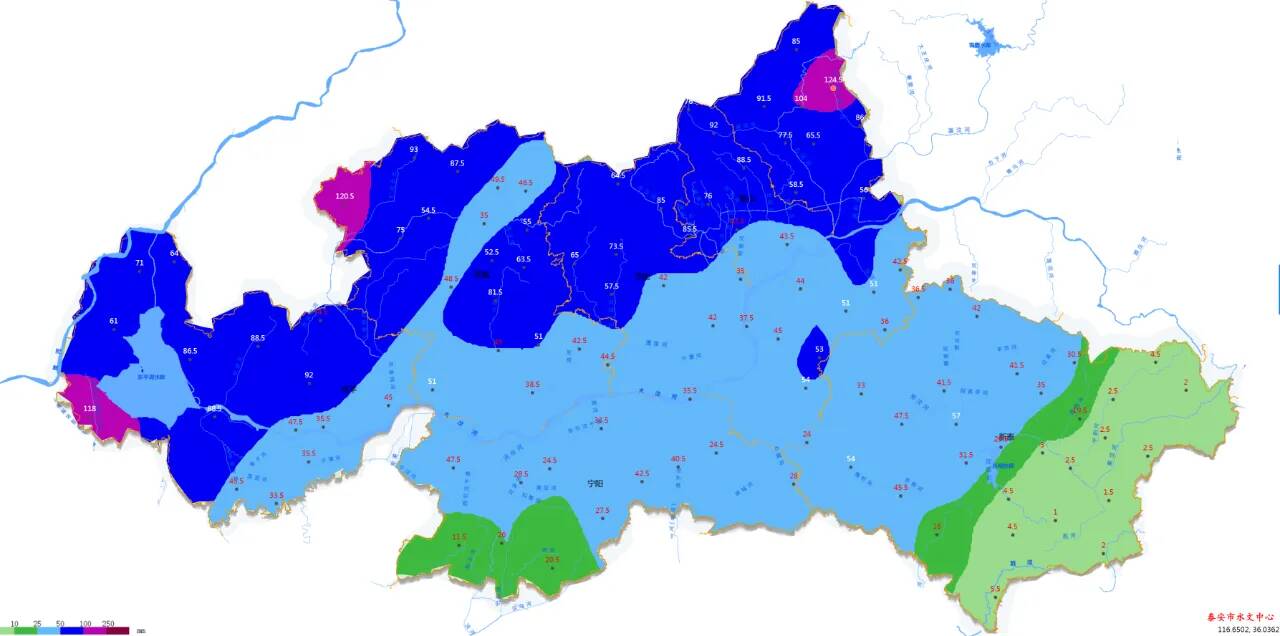 雨情快报｜7月5日8时至20时泰安市平均降水量41.9毫米