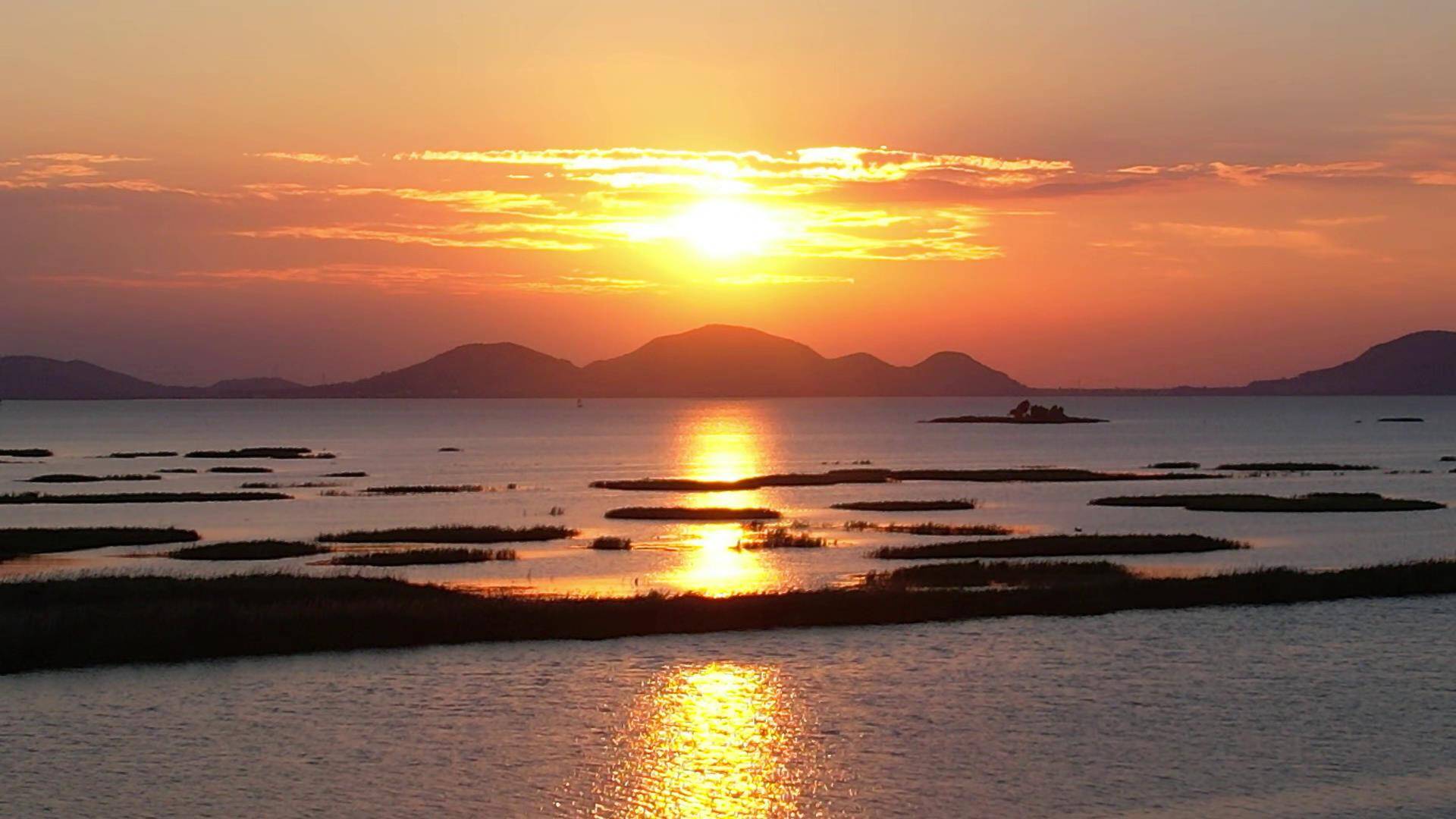 到东平湖追一场日落 赏漫天红霞品人间浪漫