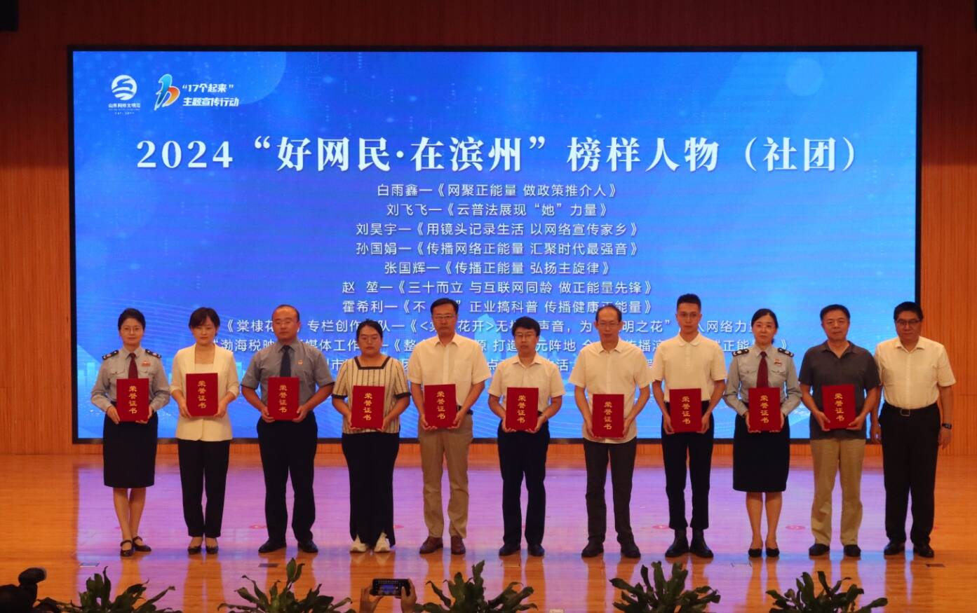 第四屆濱州網絡文明周｜2024年度“好網民·在濱州”榜樣人物（社團）入圍名單出爐