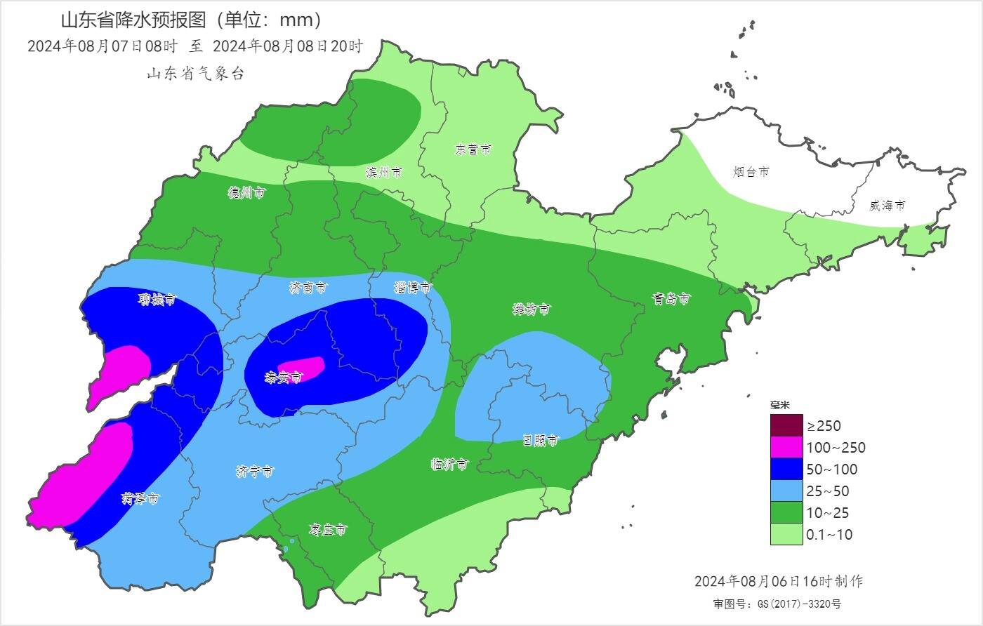 山東中西部明后天將迎來明顯降雨 菏澤等6市大到暴雨局部大暴雨