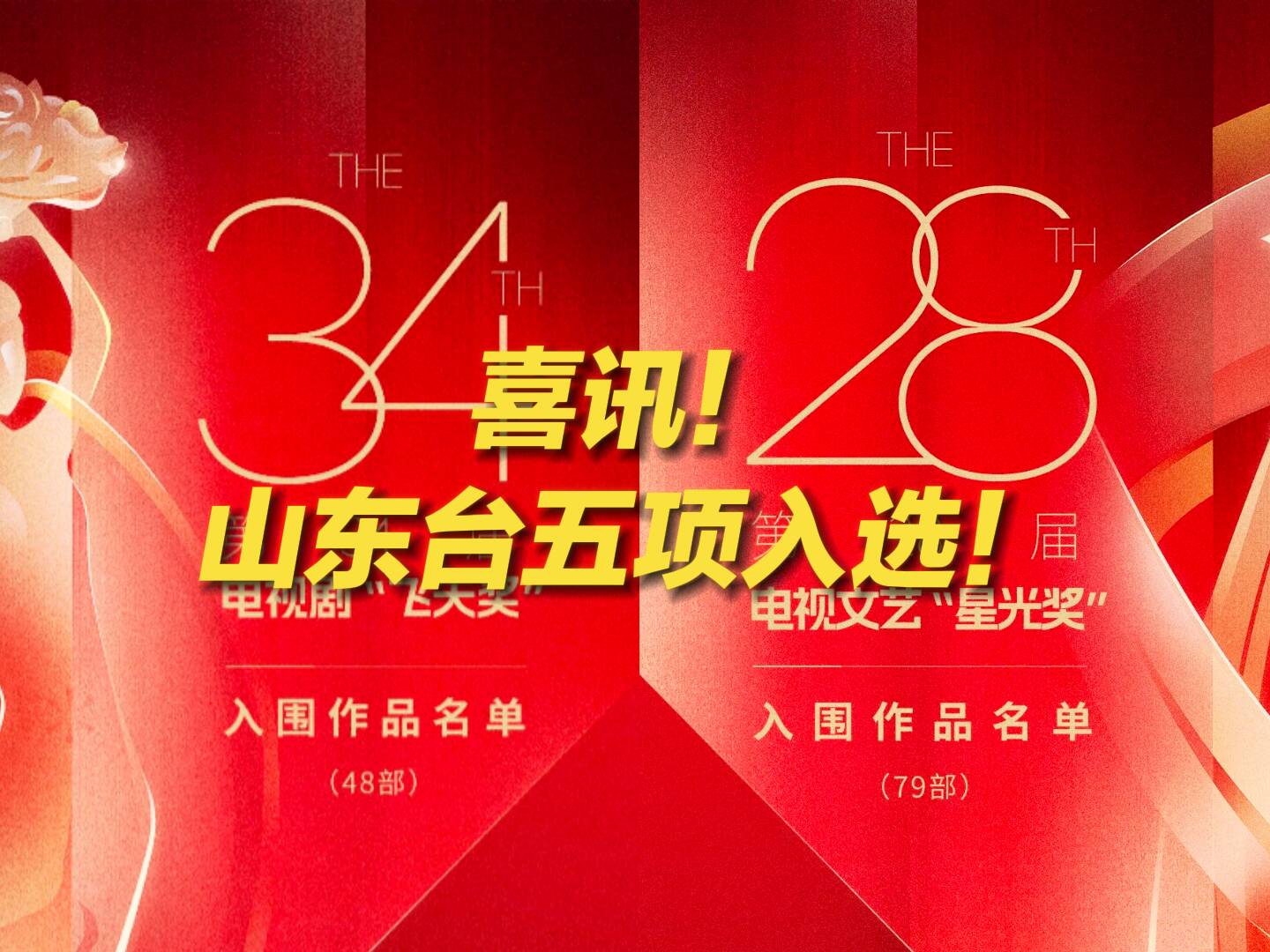 第34屆電視劇“飛天獎” 第28屆電視文藝“星光獎” 入圍作品公布 山東臺五項入選