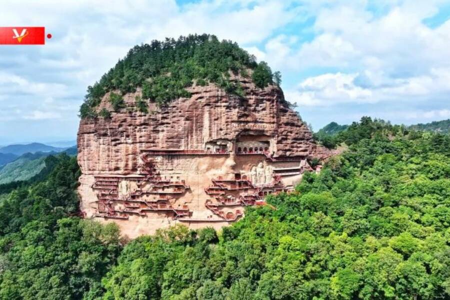 習(xí)近平甘肅行丨崖壁上的東方雕刻藝術(shù)瑰寶——走進(jìn)麥積山石窟