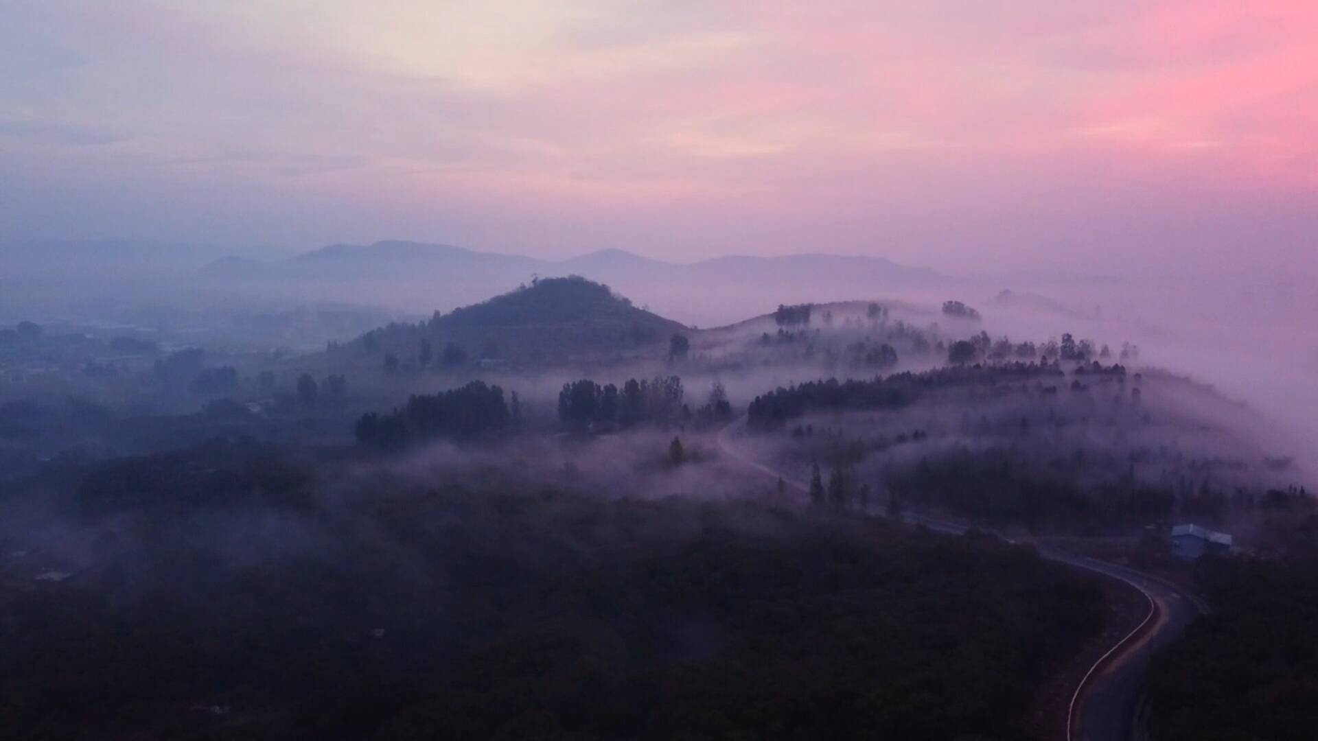 诗画山东｜山东沂南：雾锁汶河湾 风景美如画