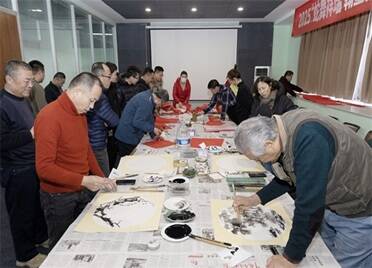 烟台高新区开展迎春送福书画笔会