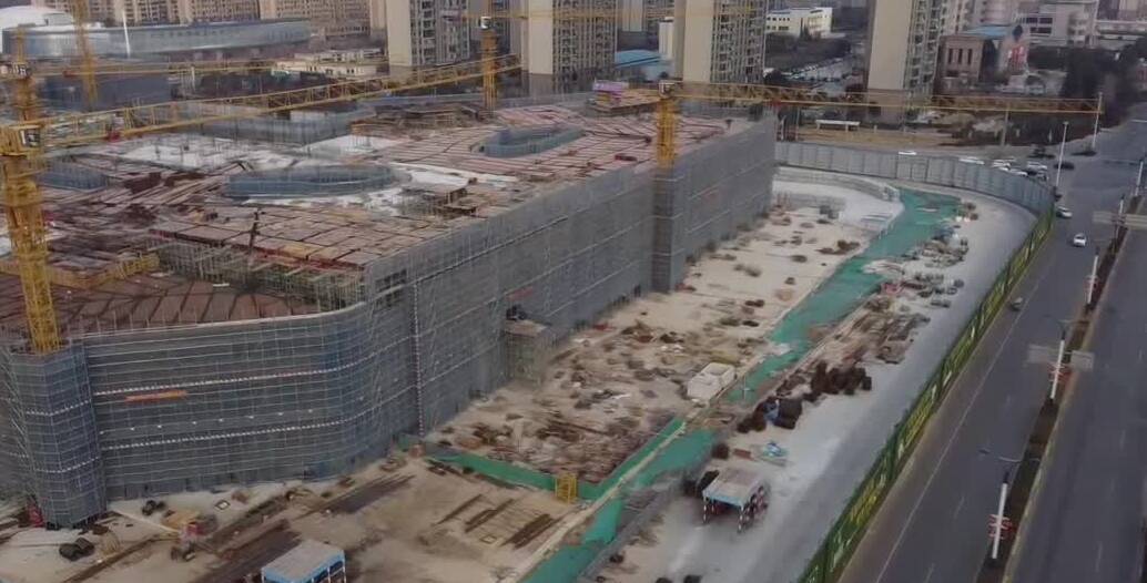 枣庄市中区万达广场雏形初现
