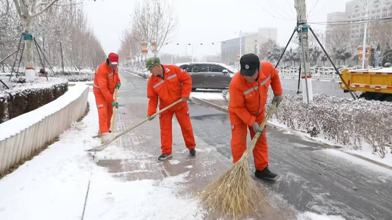 新年首場降雪不期而至！東營各部門積極防范應對寒潮天氣