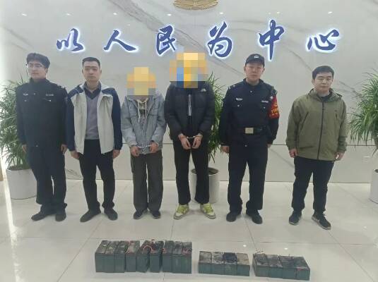 鄒平公安迅速破獲電動車電瓶盜竊案 追回被盜電瓶17塊