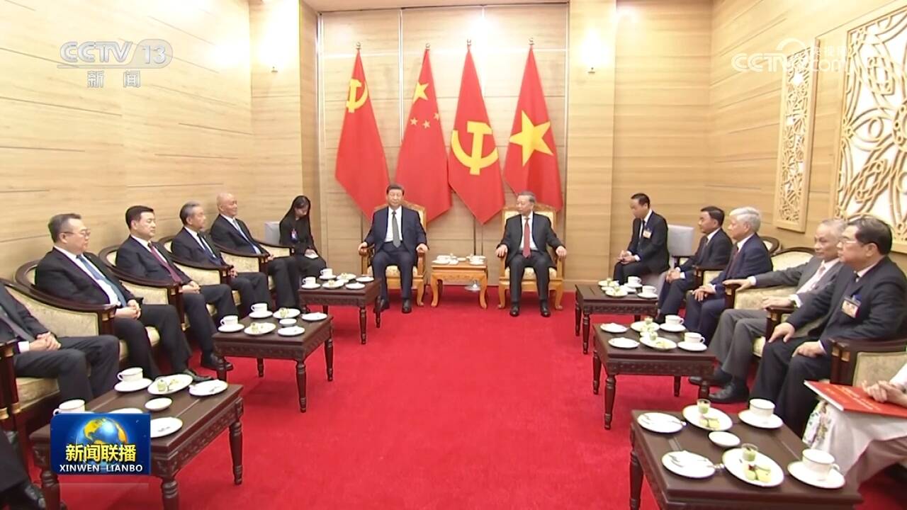 习近平同越共中央总书记苏林话别