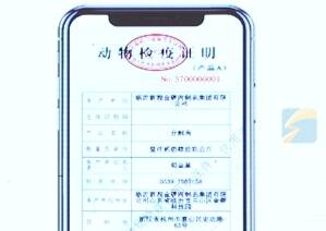 全国首张跨省调运畜禽产品检疫电子证在临沂开具