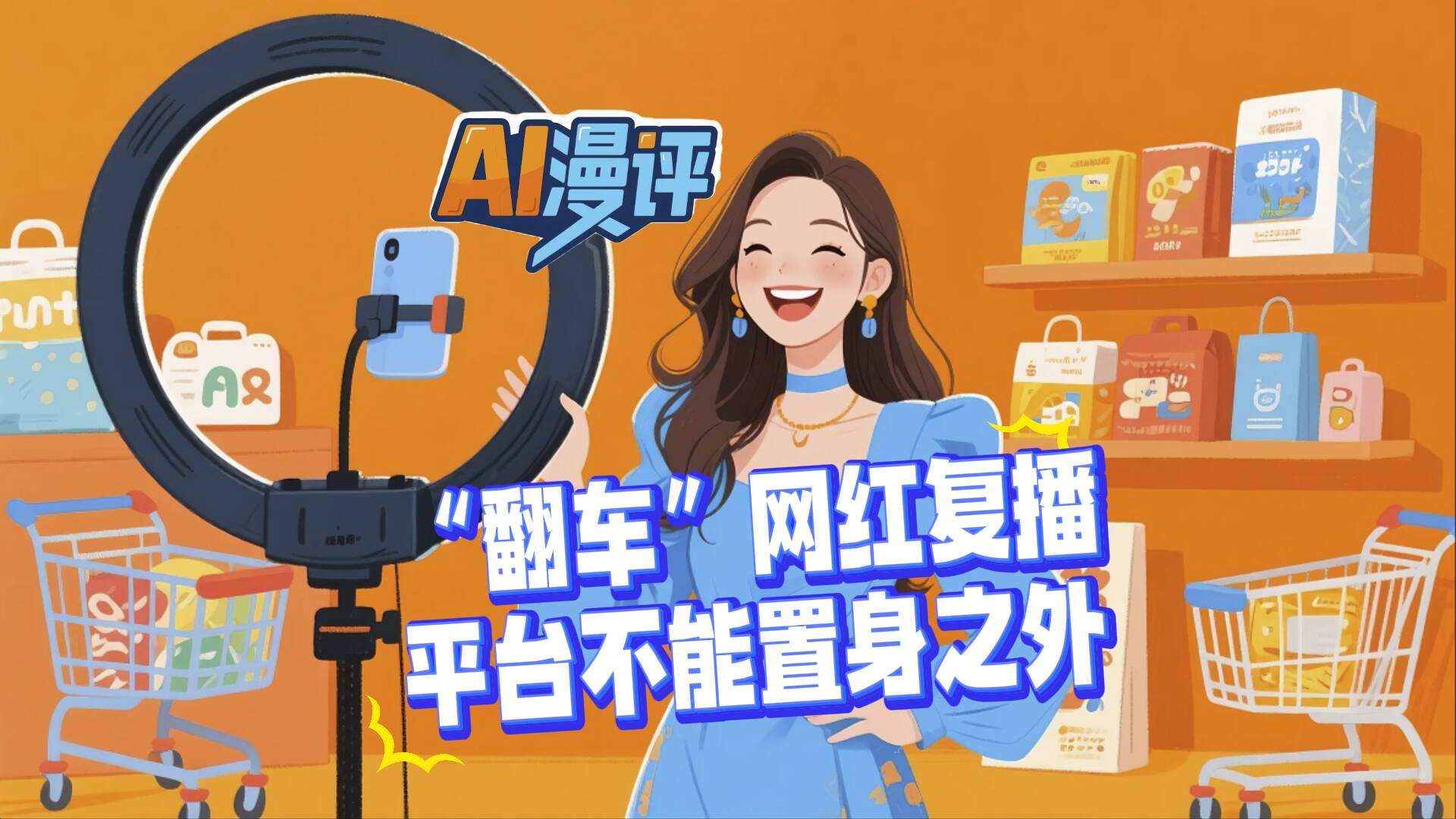 AI漫評丨“翻車”網紅復播 平臺不能置身之外