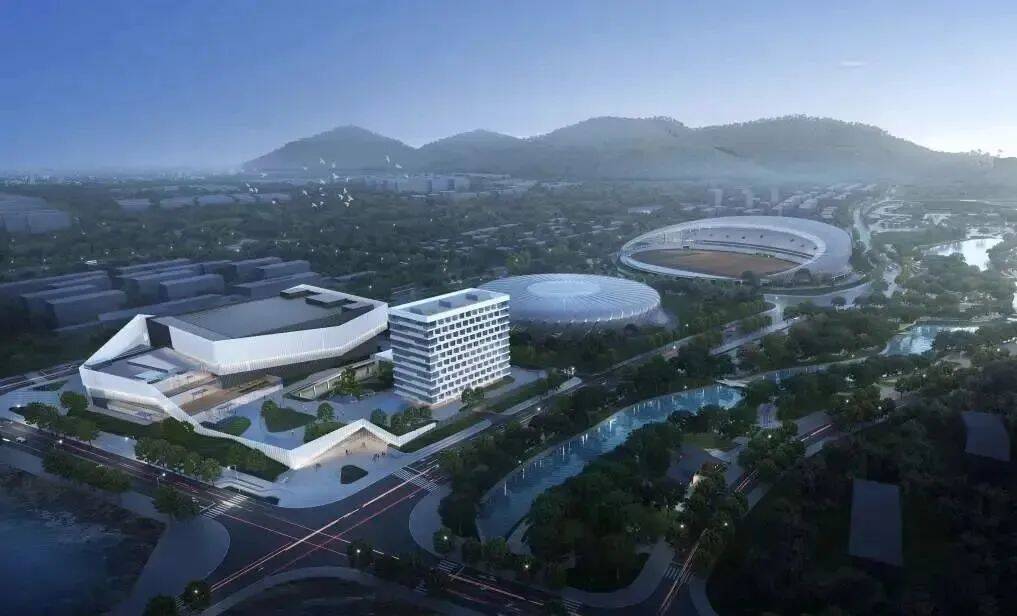 国家羽毛球队青岛训练比赛基地封顶