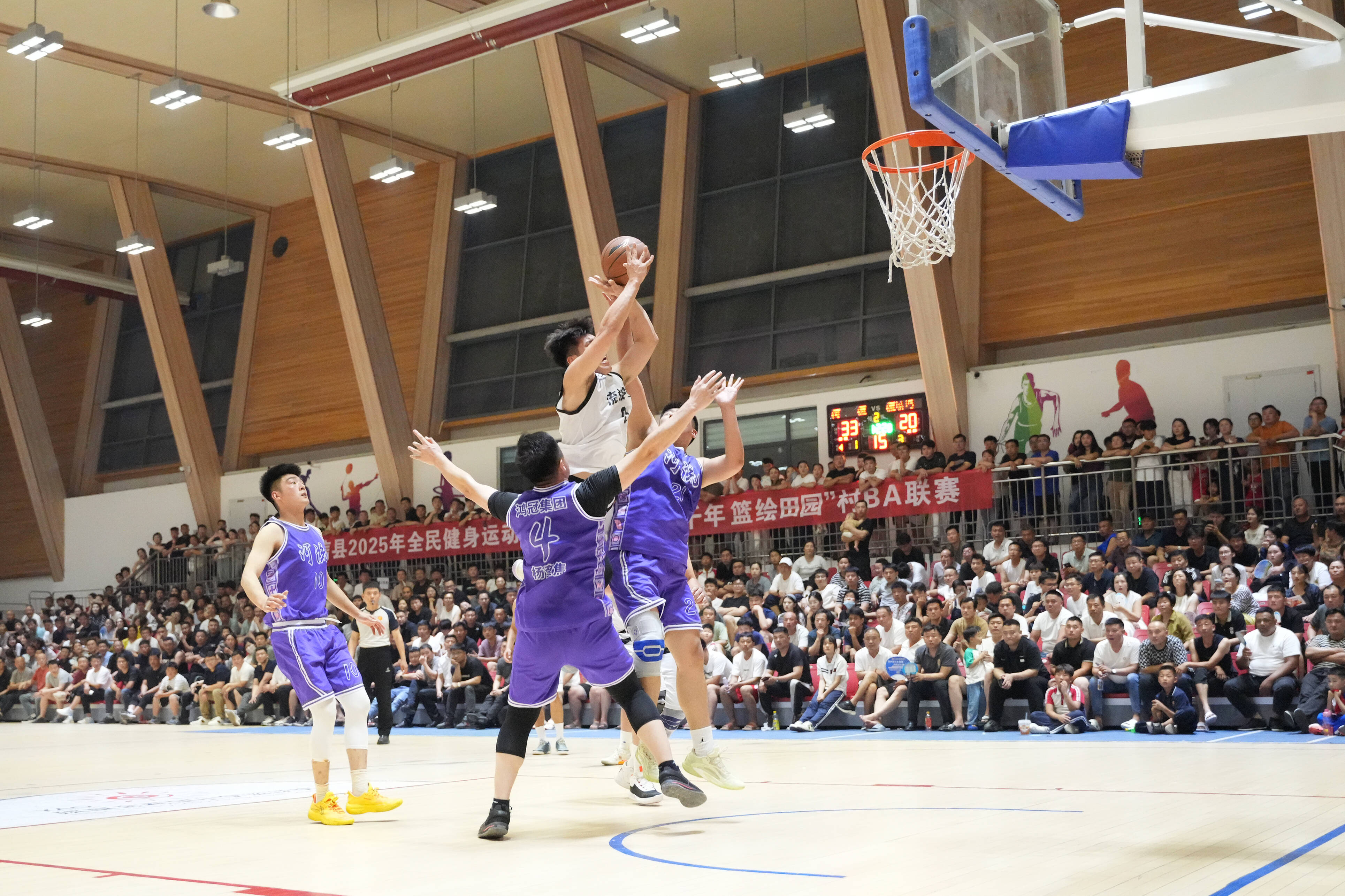 陽信“村BA”燃爆夏夜 草根籃球賽掀起全民健身熱