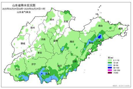 過去5小時最大降水量70毫米 山東降雨仍在持續
