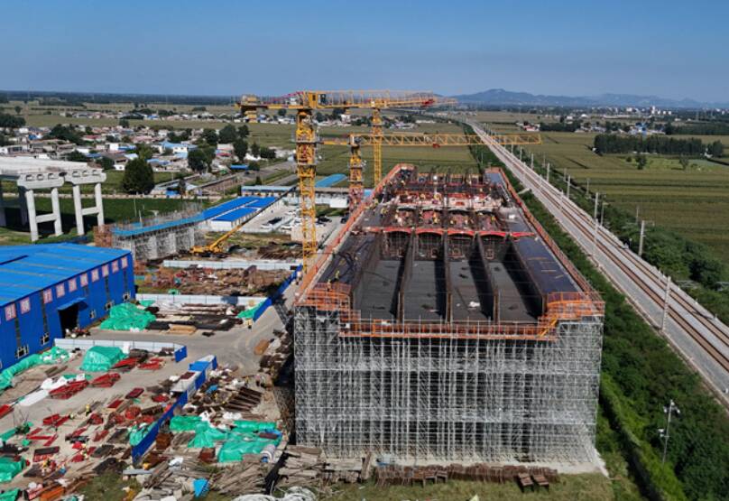 济微高速宁阳县转体桥工程加速推进