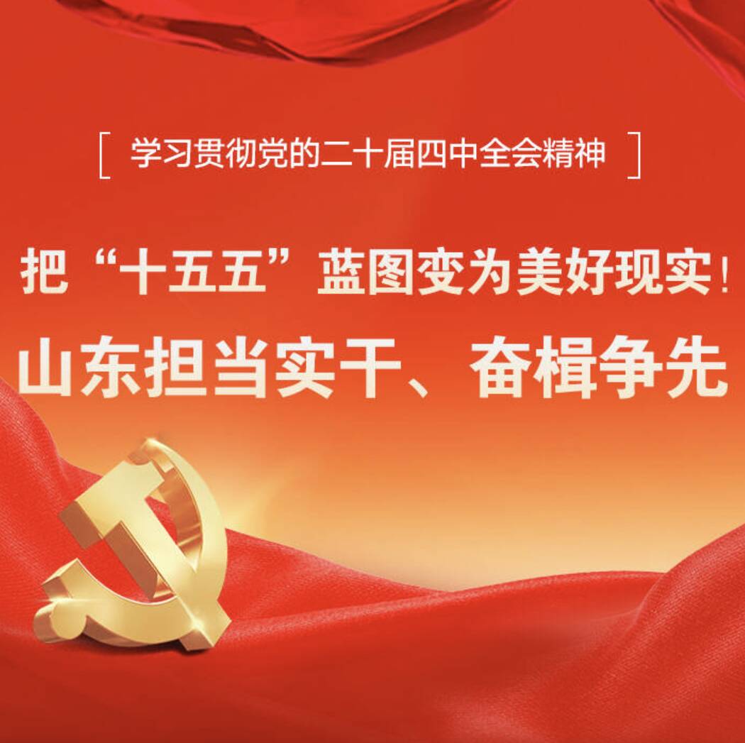 把“十五五”蓝图变为美好现实！山东担当实干、奋楫争先︱学习贯彻党的二十届四中全会精神