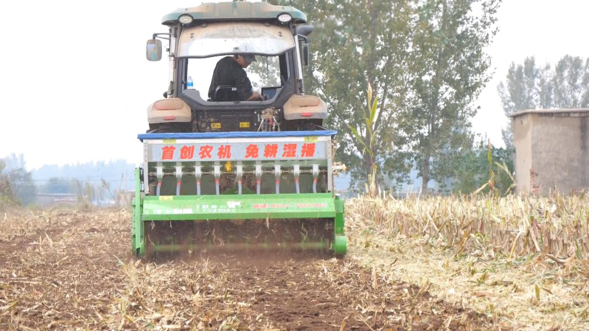 “三秋”生产丨肥城免耕湿播机成“硬核帮手”