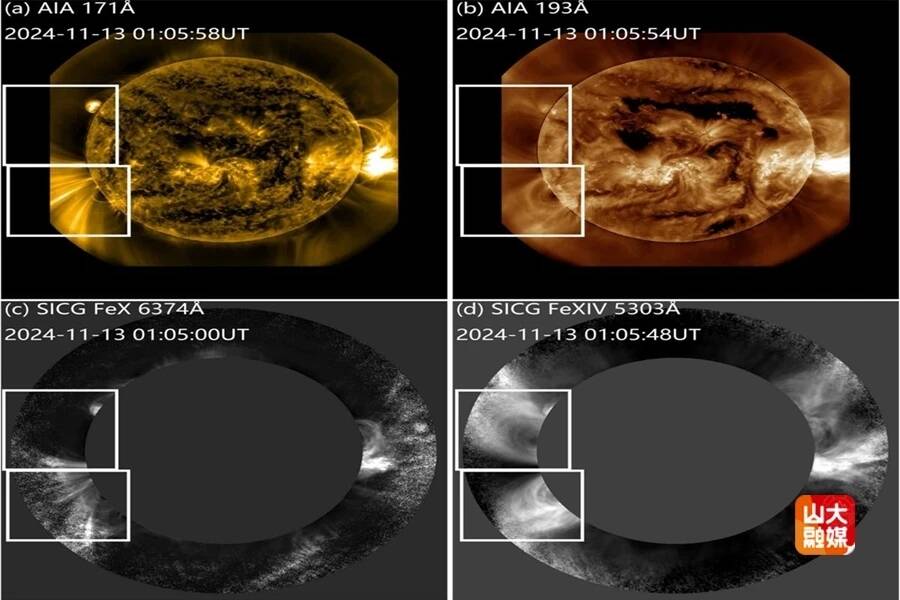 我国自主研制光谱成像日冕仪取得重要科学成果——首次揭示“冕腔”区域非热速度显著增强
