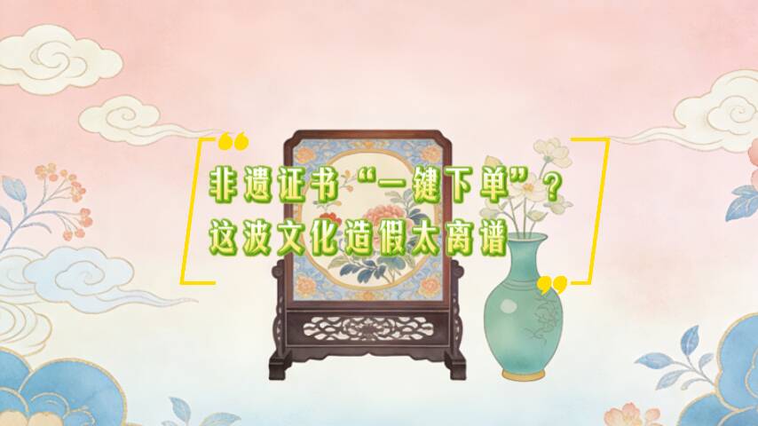 AI漫评｜非遗证书“一键下单”？这波文化造假太离谱