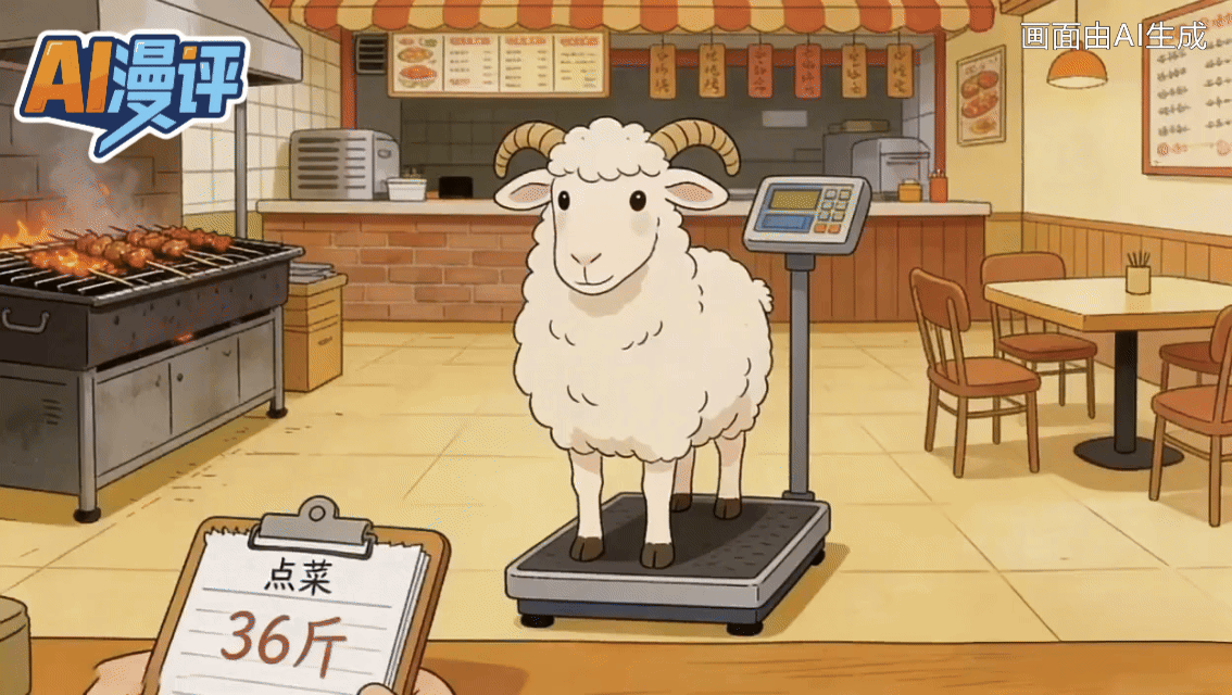 AI漫评｜36斤活羊烤出6.9斤？损耗可理解，欺诈不可接受