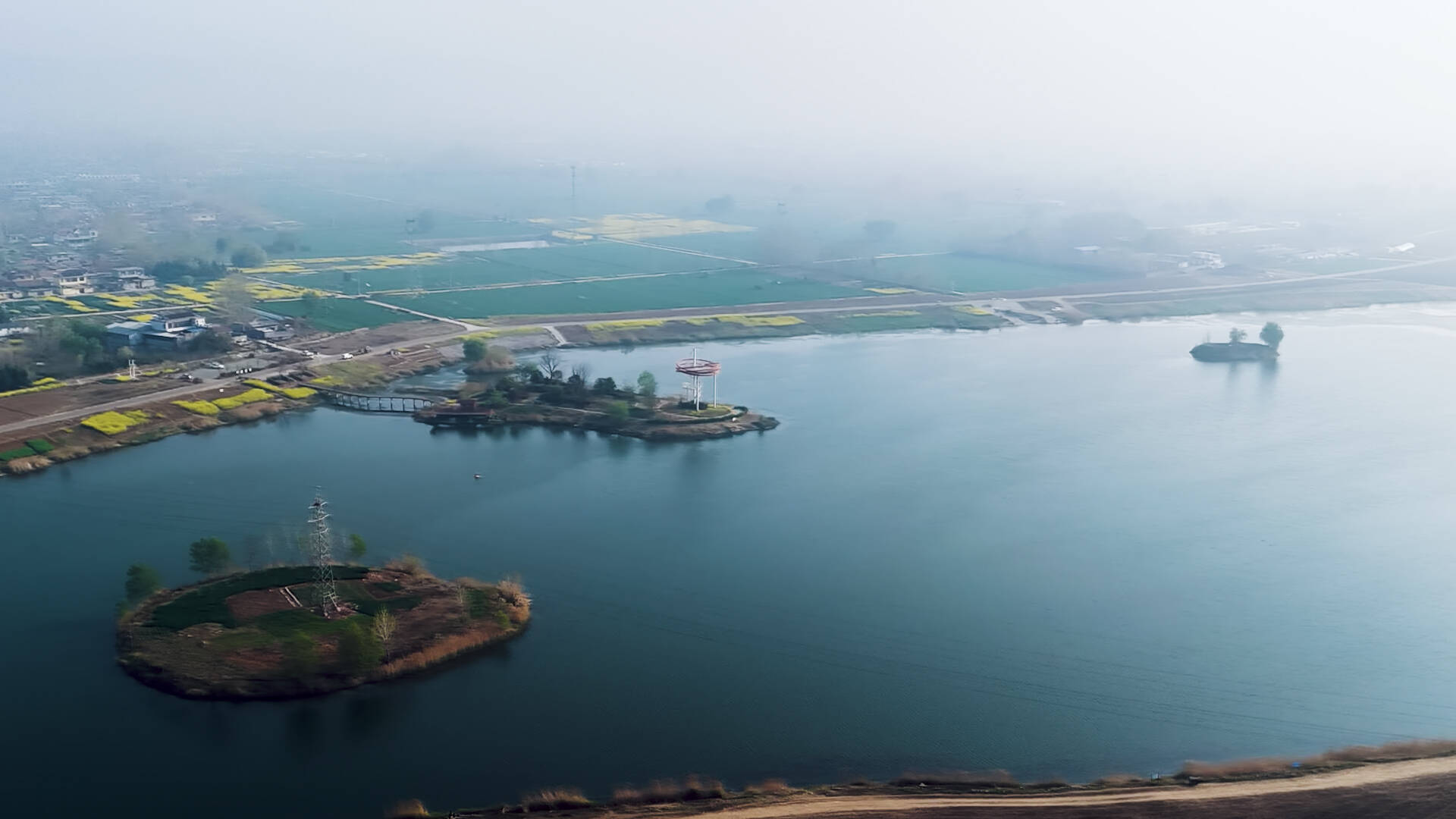 碧水花田映村居 枣庄蟠龙河春日氛围感拉满