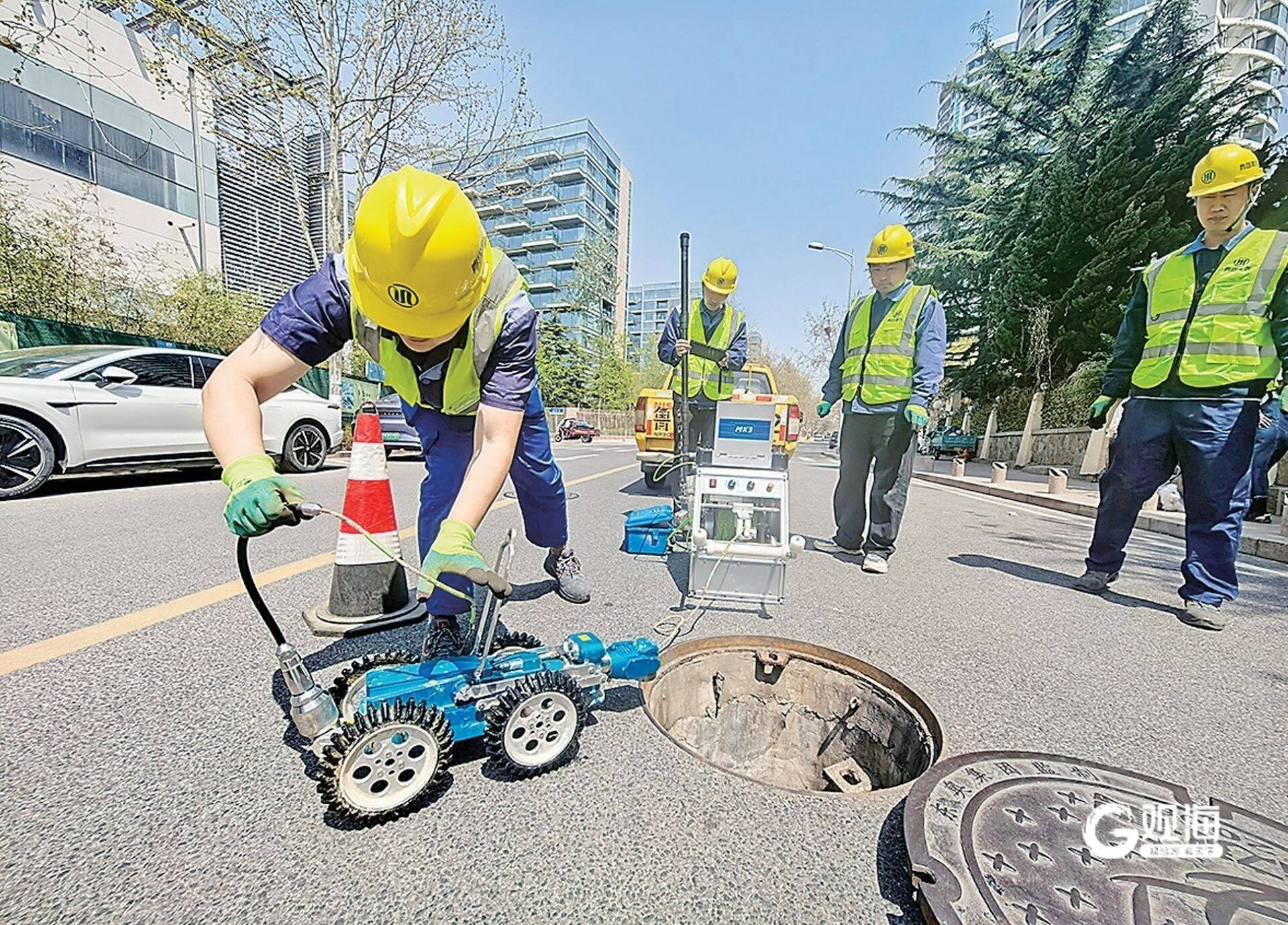 机器人上阵“体检”，“微创治疗”地下管网！青岛排水管网更新改造→