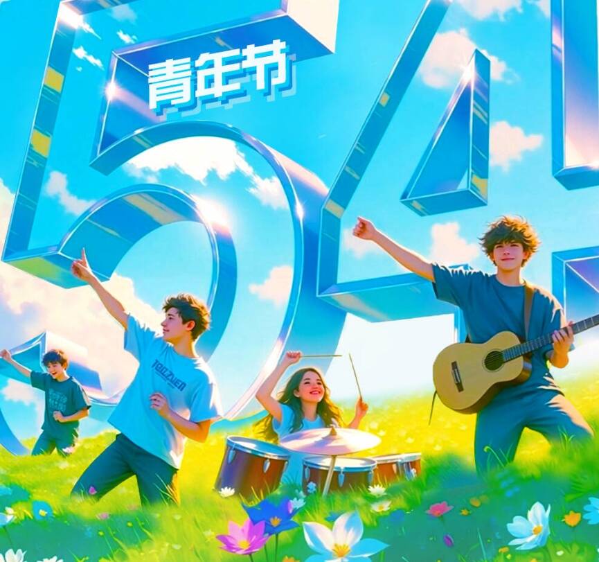闪电海报|五四青年节:青春当燃 万丈光芒