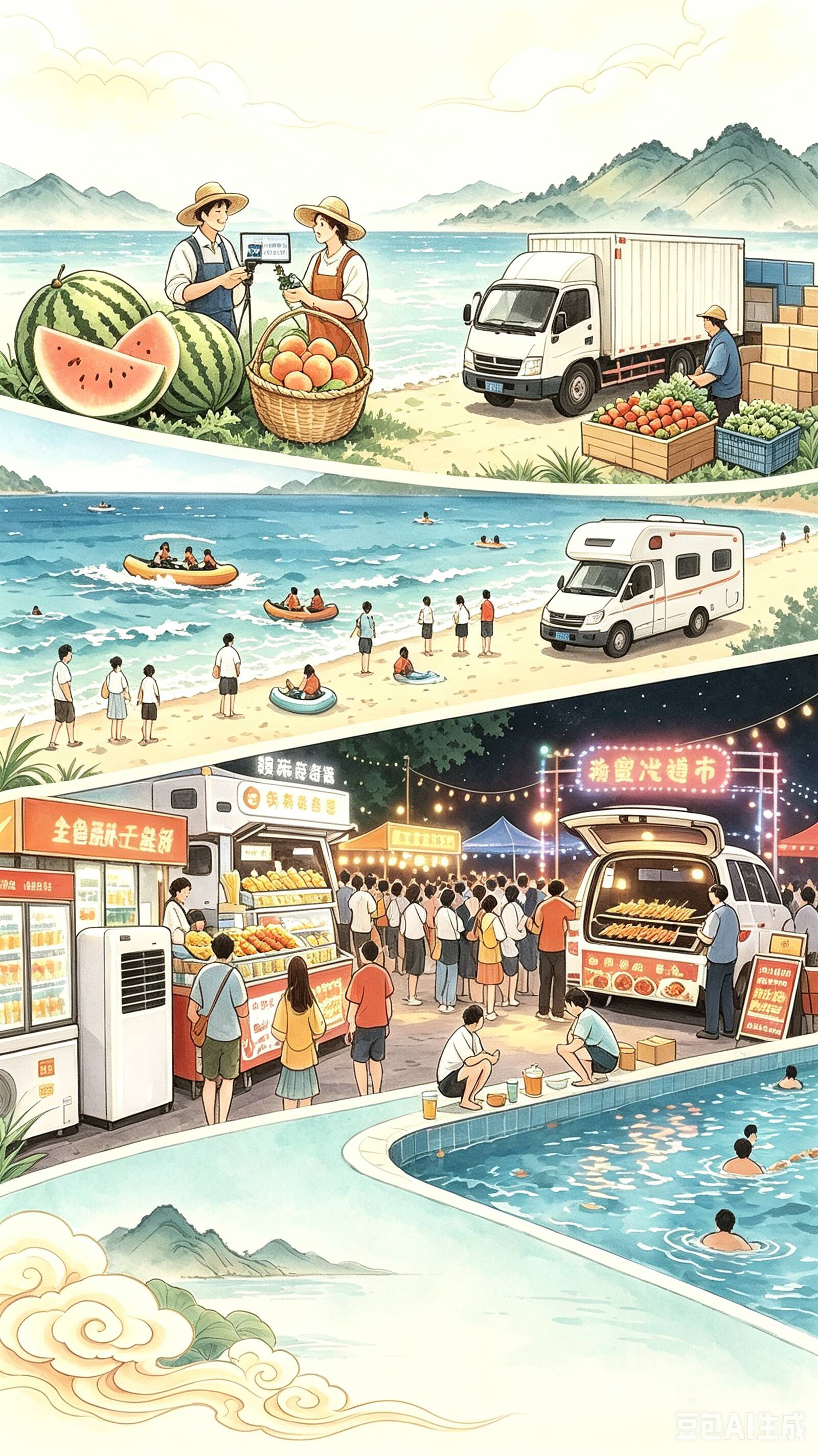 好评中国丨AI漫评：夏日经济，“热”力十足