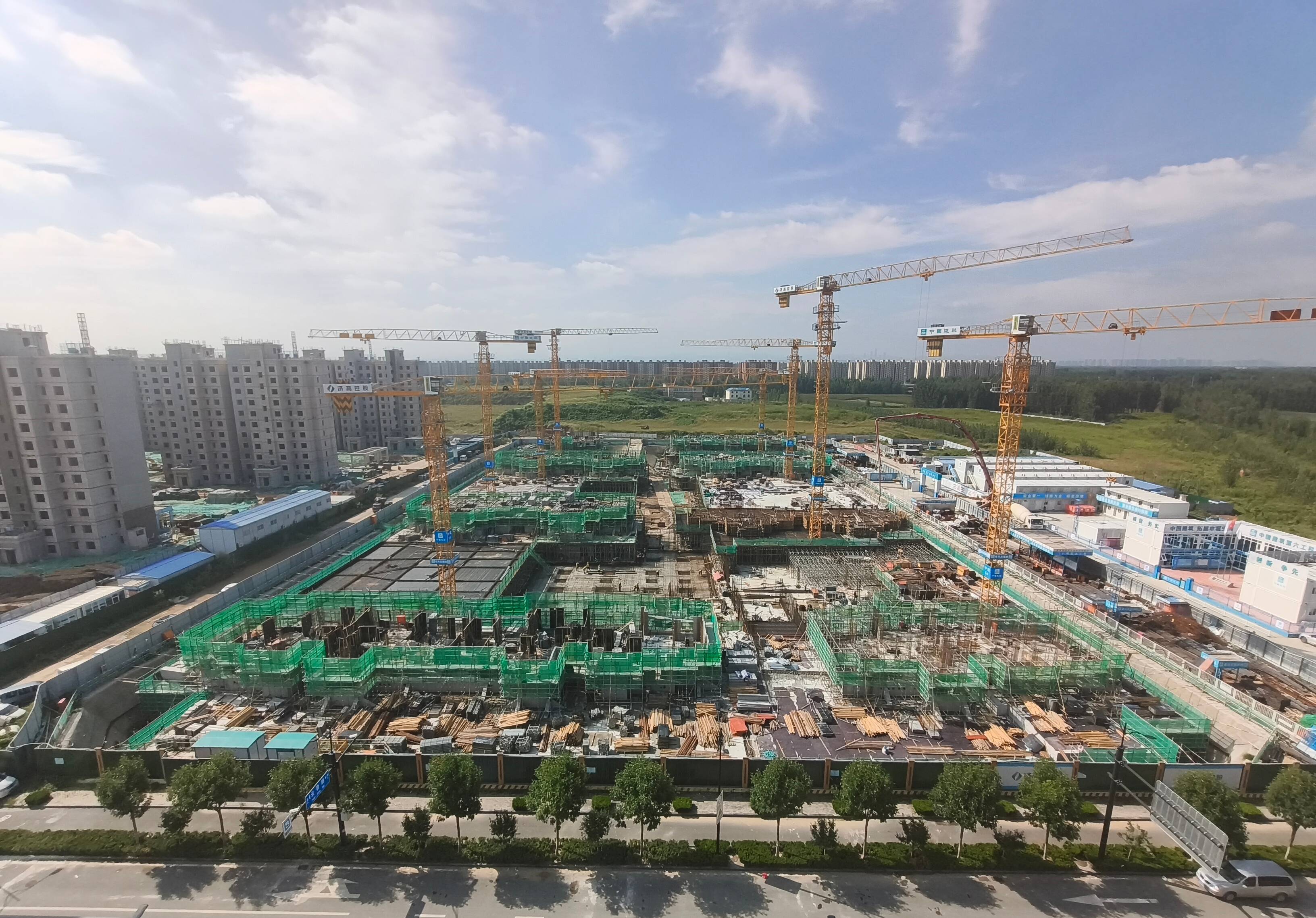 济南临港城中村改造安置房项目冲出正负零,迈入地上主体结构施工阶段
