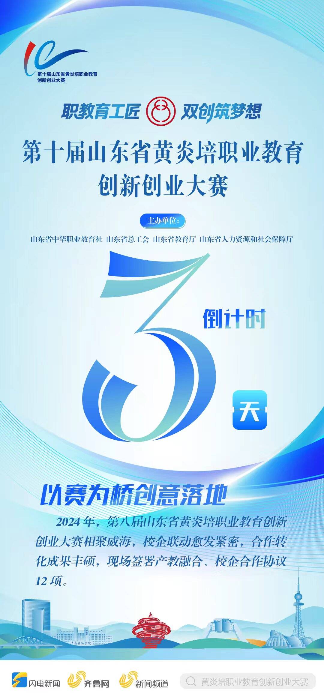 倒计时3天！第十届山东省黄炎培职业教育创新创业大赛决赛9月20日相约青岛