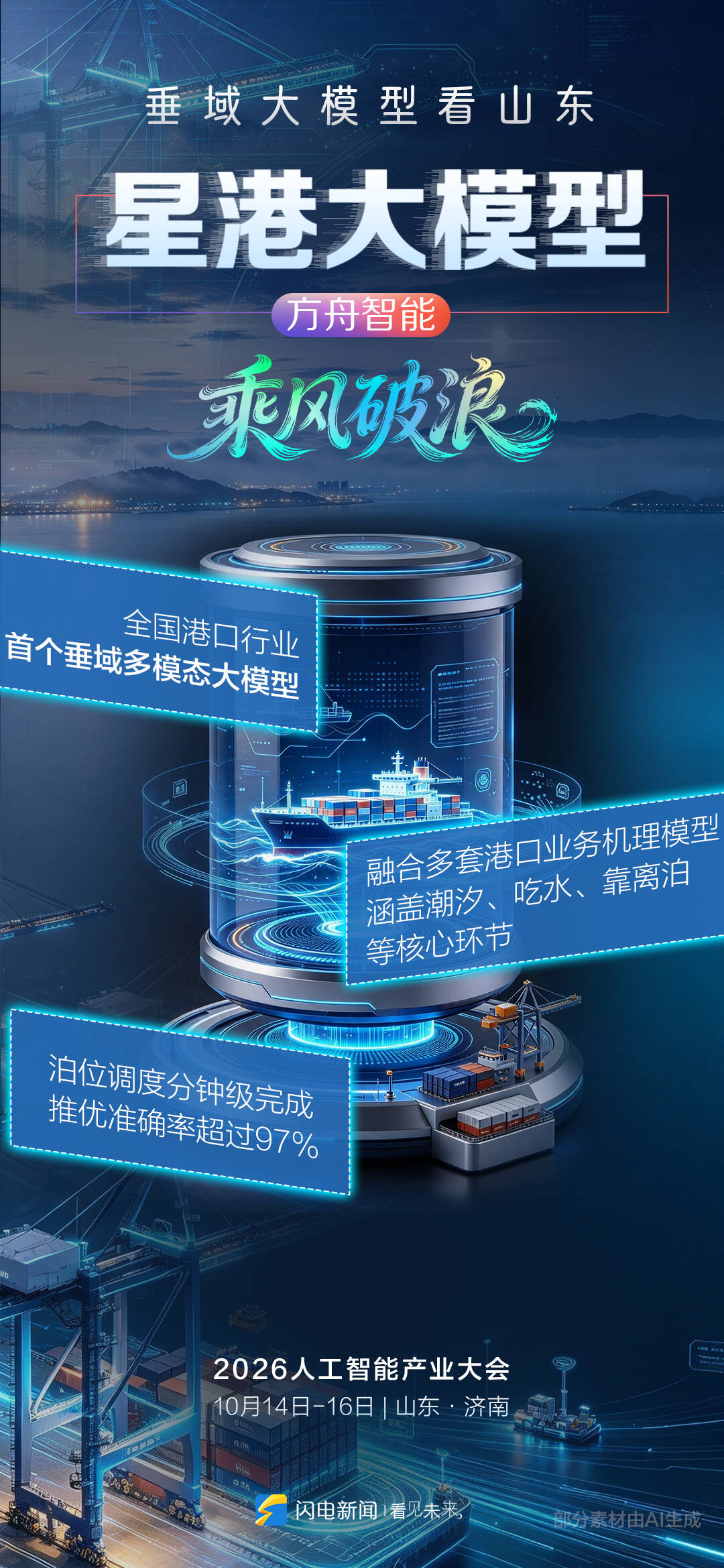 码头装卸效率提升15%以上，星港大模型驱动港口提效｜2026人工智能产业大会