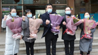 56秒丨滨医附院参与新冠肺炎确诊患者救治的5名医护人员解除隔离