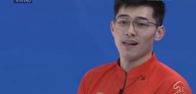 中国男壶队员许静韬：和凌智有交流 面对世界冠军没压力