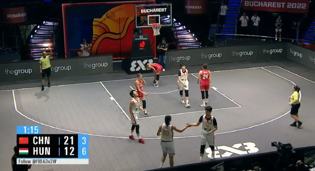 U23三人篮球世界杯 中国女篮胜匈牙利晋级四强