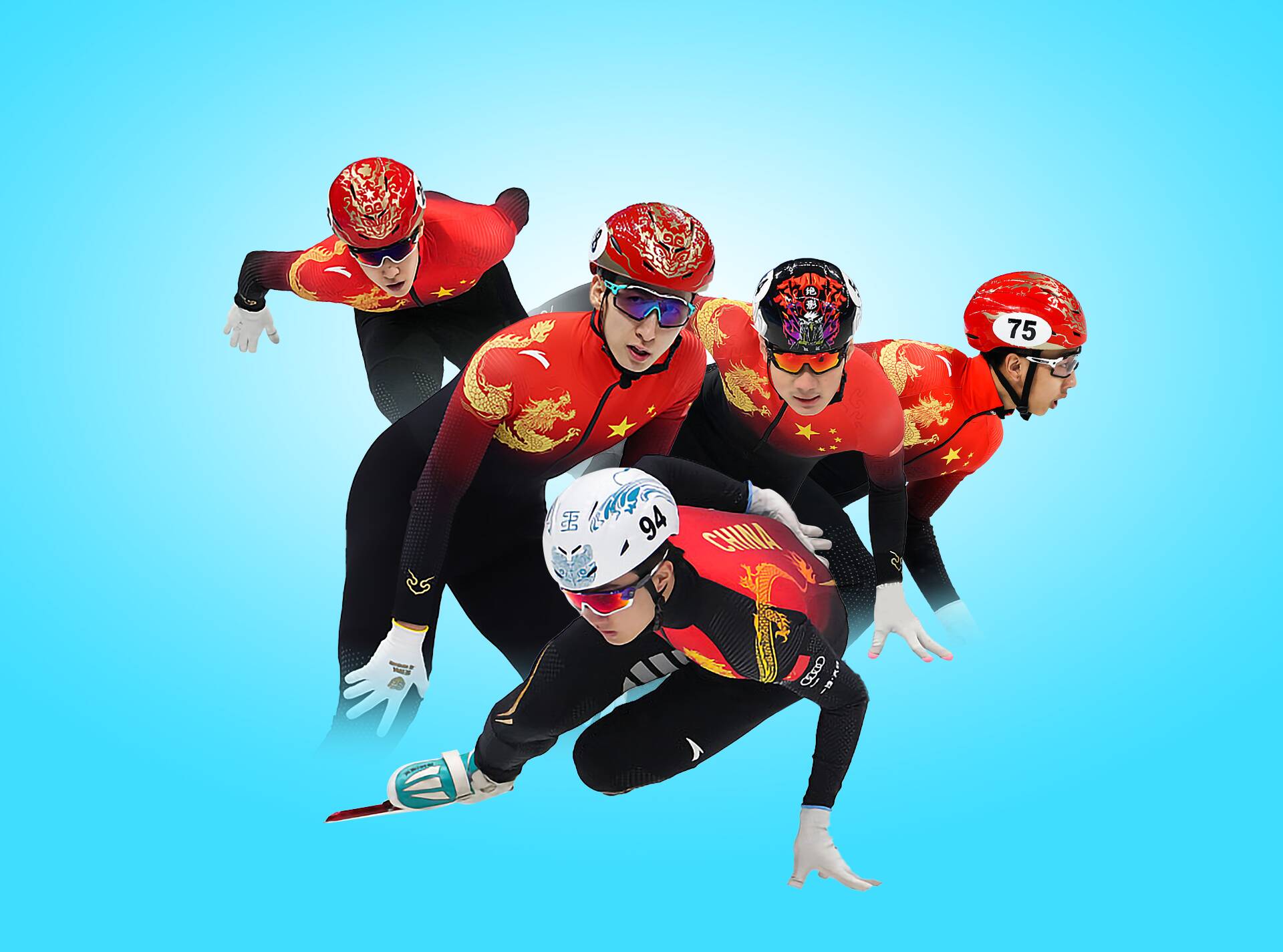 短道速滑男子5000米接力：中国队获得第五名