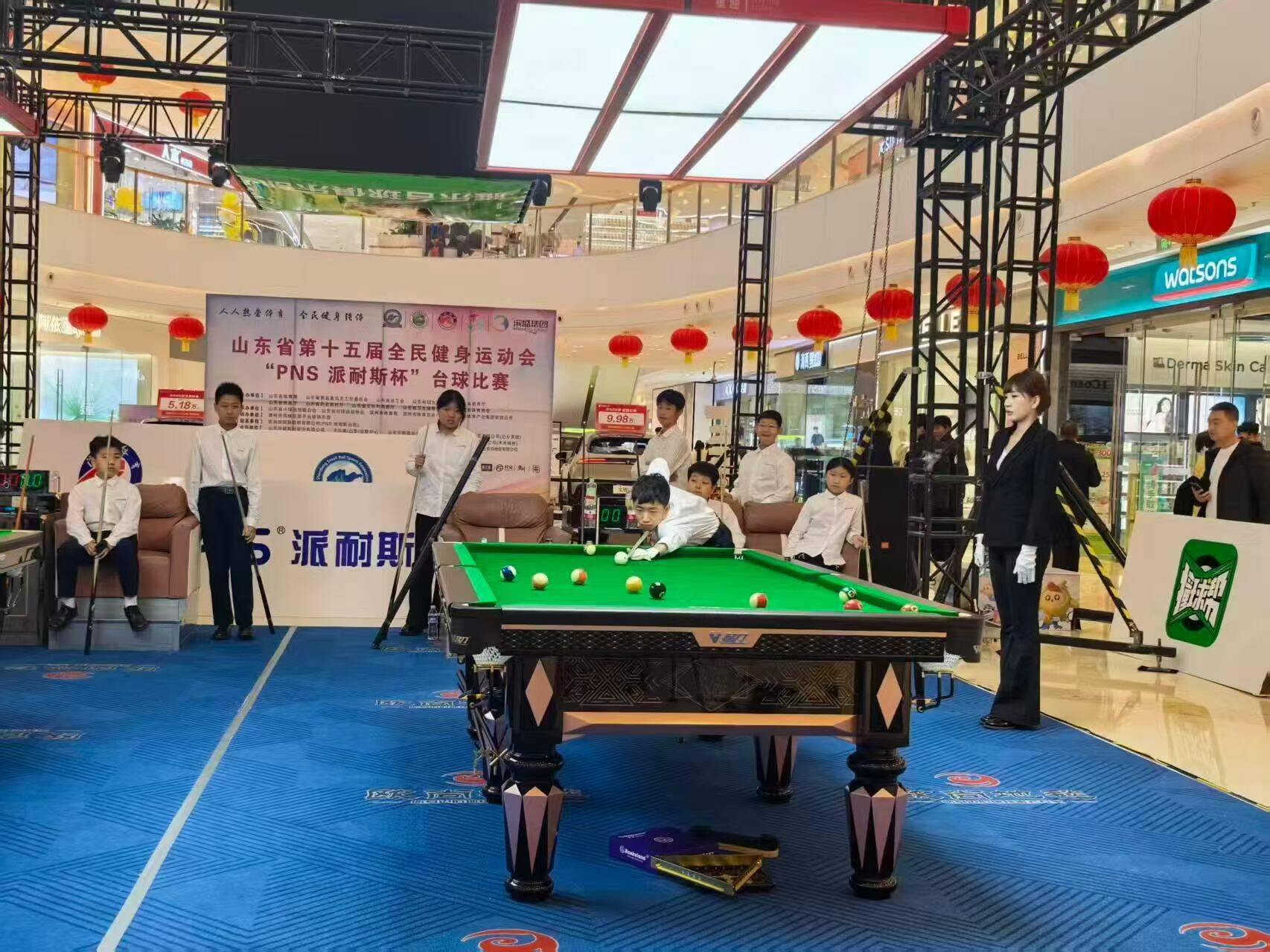 山东省第十五届全民健身运动会“PNS派耐斯杯”台球比赛举办