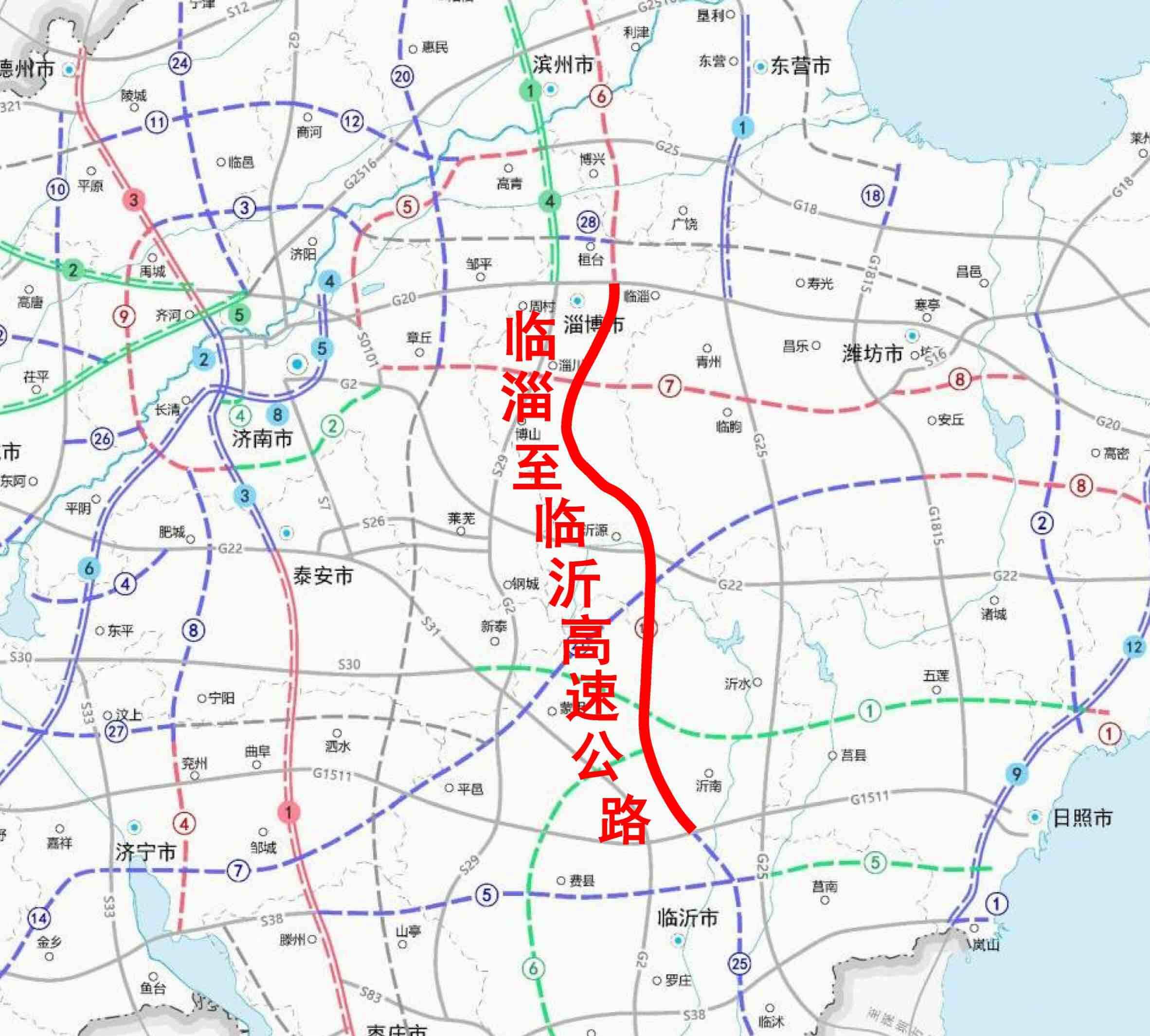 沾临高速淄川路线图图片